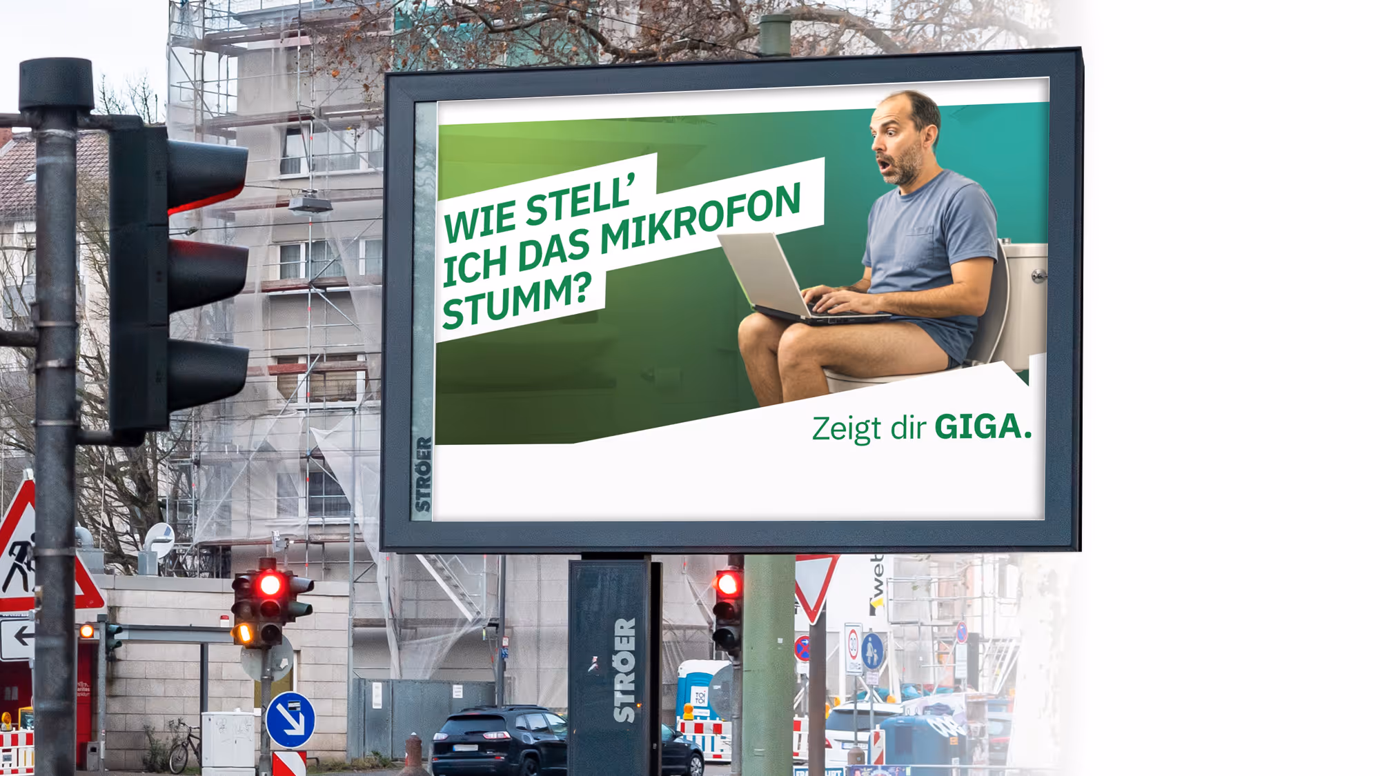 GIGA-Kampagne auf Public Viewing Screen